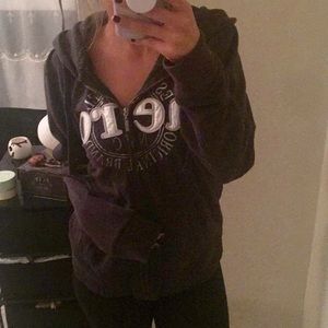 Black Aeropostale Zip Up Sweatshirt